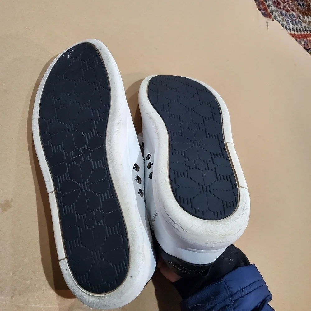 Kate Spade Polka Dot lace white sneakers Size 9.5